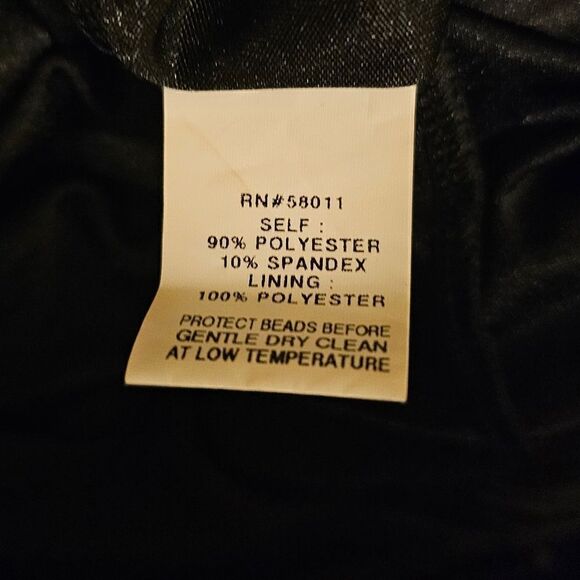 DAVID MEISTER Black Sequin Open Back Dress - Size 2 - Picture 10 of 10